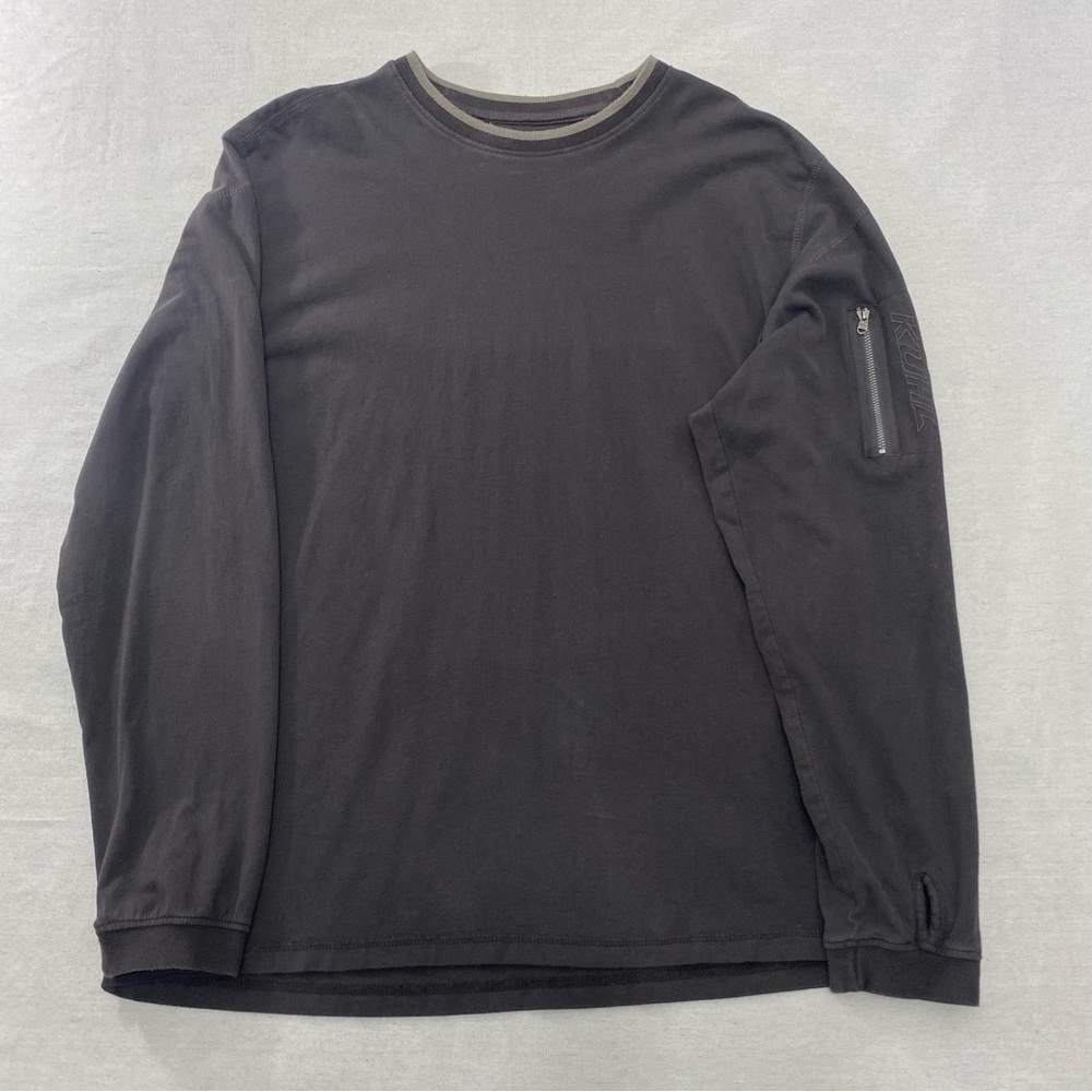 Kuhl Shirt Mens XL Kommando Crew Long Sleeve Wildfibre Sleeve Pocket Brown